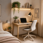Small Space Office im Schlafzimmer
