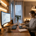Indirektes Licht im Homeoffice