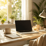 Arbeitsplatz gemütlich einrichten